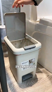 🐻DAILY2U🐻 8L/20L Pedal Trash Bin Pedal Pressing Type Trash Bin Dustbin Kitchen Rubbish Bin Tong Sampah Bertutup Dapur 垃圾桶