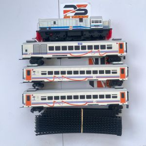 EXCLUSIVE MESIN MAINAN KERETA API CC201 Ocean Blue SS Ekonomi Kemenhub