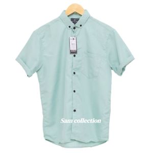 kemeja polos pria warna PUTIH lengan pendek Jumbo bigsize M-XXXL kemeja putih lengan pendek