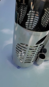 Ống đựng muỗng đũa Táo Đôi Inox 304 cao cấp để bàn-Phúc Hưng Phát- 2 ngăn đôi dạng lưới chống rỉ