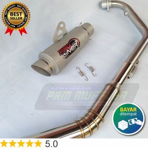Knalpot racing Proliner sundblas for Satria Fu Vxion Sonic CBR150 CB R15 v2v3 Byson Verza Jupiter MX 135 Tiger Mega pro