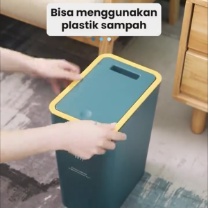 Tempat Sampah Aesthetic 10L Tong Sampah Keranjang Sampah Dapur Bak Sampah Minimalis Tertutup