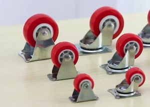 ล้อยูนิเวอร์แซลมีเบรค 2 นิ้ว 3 นิ้ว สีแดง ล้อเงียบ คล่องตัวและทนทาน 24 ชั่วโมง