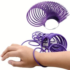 1pc Purple Plastic HK Bracelet Sizer Wrist Diameter Sizer for DIY Jewelry Making Loop Bracelet Measuring Tool