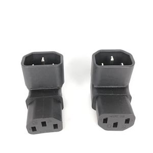 10A 3Pin IEC Connector Down UP 90 Angled IEC 320 C14 Male to C13 Female Power Adapter AC Plug LCD LED wall Mount TV Accessories