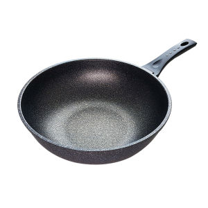 KitchenArt Non-Stick Fry Pan Deep round Bottom Lightweight Stove Top Induction Cookware Aluminum Material Korean Style