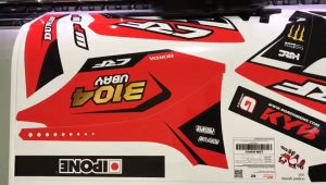Decal Honda CRF 150L Merah Hitam Racing 119 D-I2-1311 (D-I2-464) I2-359