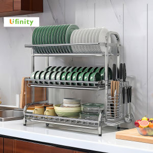 Lifinity 56Cm 2/3 Tầng Kệ Để Bát Đĩa Đa Năng Nha Bếp Kệ Inox FullsetDung Lượng LớnTiện Lợi