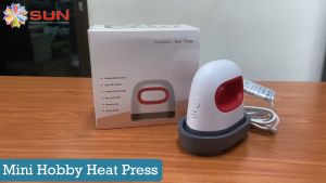 Mesin Press Sablon Kaos Logo Topi Mini Hobby Heat Press (Sablon Press Logo Kaos Lengan Saku Baju Topi Sepatu Kerah Jacket Hoodie Tas) untuk sablon transfer paper Polyflex dan DTF