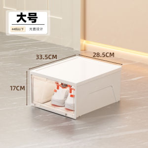 Thickened Transparent Flip-Top Shoe Box Drawer Style Shoe Cabinet Dormitory Space Dustproof Plastic Shoe Rack Storage Organizer