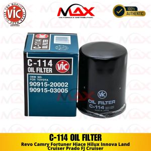 Vic Oil Filter C-114 For Revo Camry Fortuner Hiace Hilux Innova Land Cruiser Prado FJ Cruiser