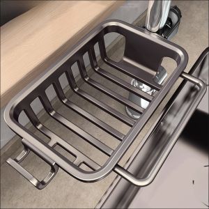 Kitchen Faucet Multi-Function Rack Dishwashing Sink Vegetable Basin Drain Storage Shelf Cloth Holder Basket Hanging Rack