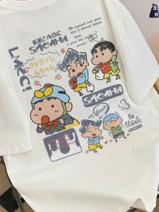 Áo Thun Cotton Tay Ngắn in Họa Tiết Hoạt Hình Dễ Thương Cho Nữ Mùa Hè Dáng Rộng Thoải Mái Đa Năng Thời Trang Áo Thun Thường Ngày