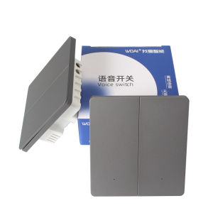Smart Voice Switch Wireless Dual Control Bedroom Living Room Lighting Control System 86 Type Panel Sound Recognition