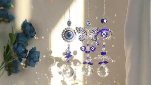 1 Piece Butterfly Devils Eye Crystal Pendant Family Outdoor Garden Decoration