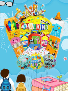 2025 Back To School ลูกโป่งฟอยล์ชุดตกแต่งวันเปิดโรงเรียน Back to School Campus ตกแต่งห้องเรียน