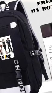 Js Style Tas Sekolah Uniseks Tas Ransel Bahu Ganda Tas Laptop Mochila 4in1 FF RR 0089