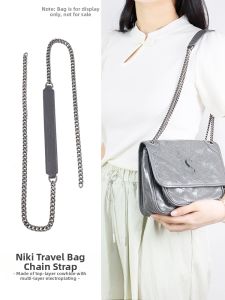 YUESIHUI | Silver Chain Replacement Leather Strap for Roland Niki Small Messenger Bag