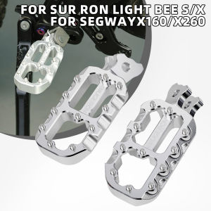 JFGRACING | FootPegs Motorcycle For Surron Lightbee Segway X260 X160 Electric Dirt Bike Aluminum Foot Rests Pedals Dirt Pit Bike Accessories