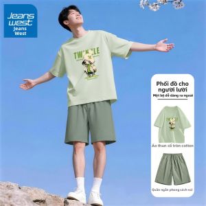 Jeanswest | Bộ Áo Thun và Quần Short Nam Thấm Hút Mồ Hôi Nhanh Thông Khí