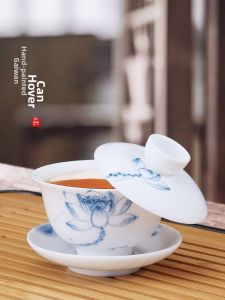 MIANXIAOCHENG | Hand-painted Gaiwan Tea Set
