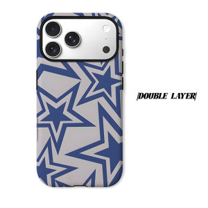 BILIBILI | Blue Star Phone Case for iPhone 18 17 16 15 14 13 12 11 Air Pro Max Plus Double-layer Cover