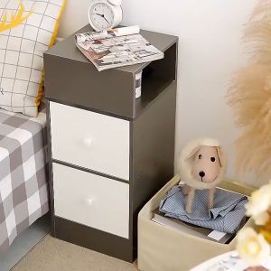 THEOMNIDESK Modern Bedside Table Simple Bedroom Locker Small-size Storage Cabinet Nordic Style Bedside Cabinet