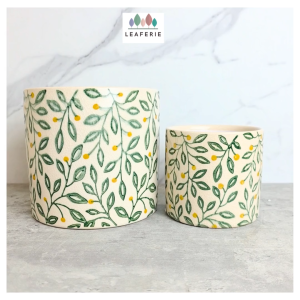 The Leaferie Aurelia plant pots big Ceramic flowerpot flowerpots flower pot planter planters