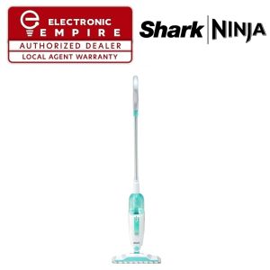 Shark S1000 Steam Mop 375ml Floor cleaning mop with 2 Dirt Grip Pads Lightweight Safe for all Sealed Hard Floors like Tile Hardwood Stone Laminate Vinyl & More Machine Washable Pads Removable Water Tank White/Seafoam