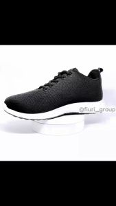 FIURI - ANDO - LIAM 33-43 HITAM PUTIH - Sepatu Kets Pria - Sepatu Sneakers Pria - Sepatu Olahraga Sport Pria - Sepatu Casual Kanvas - Sepatu Jogging Lari Fitness Gym Senam Pria - Sepatu Sekolah Bertali SMP SMA