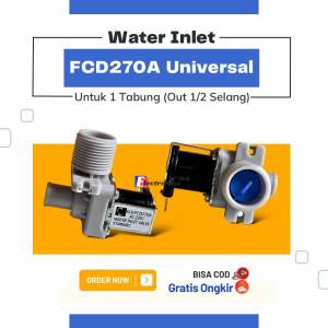 Selenoid Mesin Cuci / Selenoid Inlet Mesin Cuci Sharp LG Sanyo / Water Inlet Valve FCD270A Mesin Cuci 1 Tabung