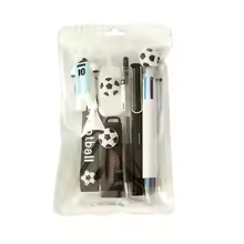 Soccer Sport Stationery Kit Cute Football Themed School Supplies Set With Pens Eraser Correction Tape Keychain Gift For Boys Tee
