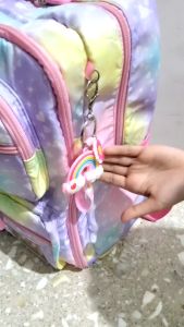 Gantungan Tas / Ransel Anak Sekolah Rainbow Pelangi Bunga Keychain Murah