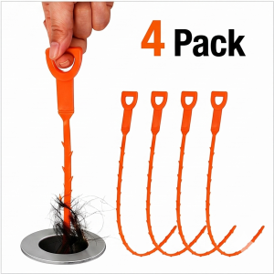 Drain Snake Clog Remover 20 Inch Flexible Hair Drain Removal Tool for Sink Shower Tub Toilet Drain Cleaner with Grip Handle