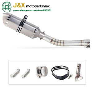 Motorcycle Carbon Fiber Exhaust Escape Muffler Middle Link Pipe Slip On Full System Slip On For Yamaha YZF-R6 R6 1998-2005