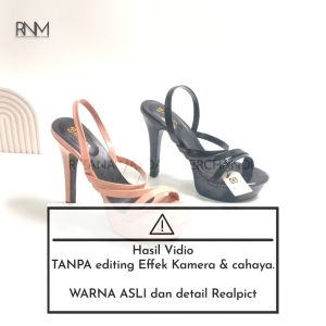 Heels Zara Geishara Tali Glosy Tinggi 13 cm High Heels Rnm.Market Sepatu Peep Toe Untuk Pernikahan Talipak Pu Leather Hijau Salem Kuning Hitam - Lazada
