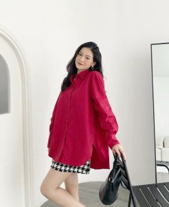 QC11 SƠ MI ĐỎ FROM RỘNG