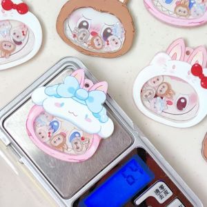 JIULONGZHAO พวงกุญแจอะคริลิครูปการ์ตูนน่ารักอุปกรณ์เสริมเครื่องประดับทำมือใหม่พวงกุญแจสุดสร้างสรรค์ลายการ์ตูนอะคริลิคจี้เครื่องประดับ