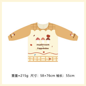 Waterproof Oil-resistant Long-sleeve Reversible Apron for Women Home Kitchen Workwear Anti-splash Durable Cartoon Oxford Apron