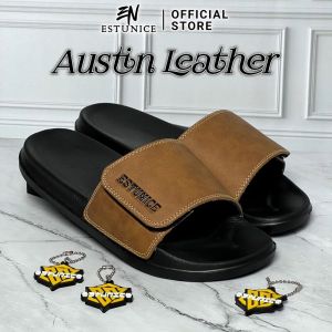 Sandal Slop Pria Sendal Selop Laki Laki Dewasa Slip on Slide Austin Hook Coklat