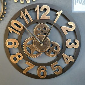 Đồng Hồ Tròn Cổ Điển Mỹ Đồng Hồ Treo Tường Đồng Hồ Số Đồng Hồ Trang Trí Phòng Khách Phong Cách Công Nghiệp Đồng Hồ Tĩnh Âm Đồng Hồ Tròn Đồng Hồ Treo Tường Bằng Gỗ