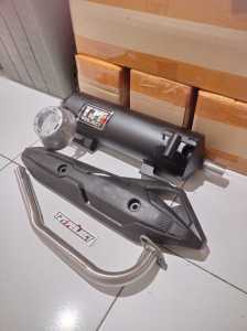 Knalpot copy CMS merek TZM PROJECT all metik Beat karbu FI / Vario125-150/PCX Scoopy