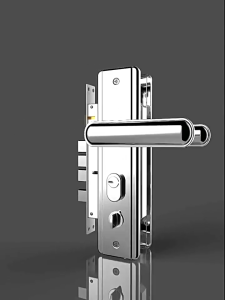 4 Latch Main Door knob Door Lock set Heavy Duty 304 Stainless Steel Anti-theft Door Lock Set Security Handle Entrance Door Lock General Parts Panel panel Security Door House for Apartment
