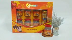 Yến chưng đường phèn VN NEST NẮNG HẠ - Hộp 06 Hũ x 70ml - Tổ Yến nguyên chất - Thương hiệu Yến Sào VN NEST