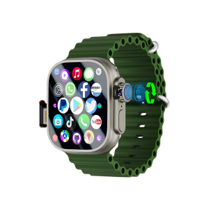 DW100 Pro+ Smartwatch 2.29inch AMOLED Display Touch ID 800W Rotating Camera Fingerprint Unlock with SIM Card Slot GPS WiFi