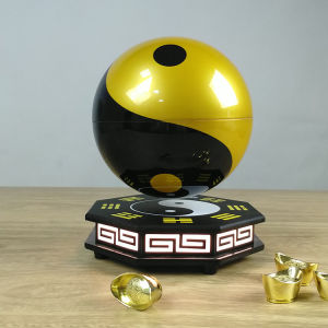 DINGFENGGE | Magnetic Levitation Tai Chi Ball Decorative Item for Auspiciousness and Creativity