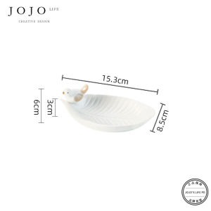 จานเก็บของแบบโมเดิร์นสำหรับใส่เครื่องประดับ จานเซรามิกรูปนก จานสำหรับตกแต่งโต๊ะ เครื่องประดับตกแต่งบ้าน สไตล์เรียบง่าย