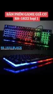 (HÀNG LOẠI 1) Bàn Phím Gaming R8-1822 LED Siêu Đẹp Chữ Khắc Laser chống bay