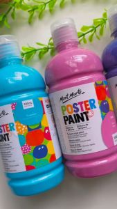 Màu Poster Paint Mont Marte 500ml Chính Hãng - Màu Vẽ Giấy Tô Tượng Thạch Cao Bìa Carton An Toàn