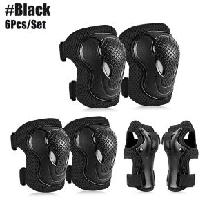 6Pcs/Set Kids/Youth Protective Gear Set Kids Knee Pads and Elbow Pads Wrist Guard Protector Protective Gear Set for Skateboard